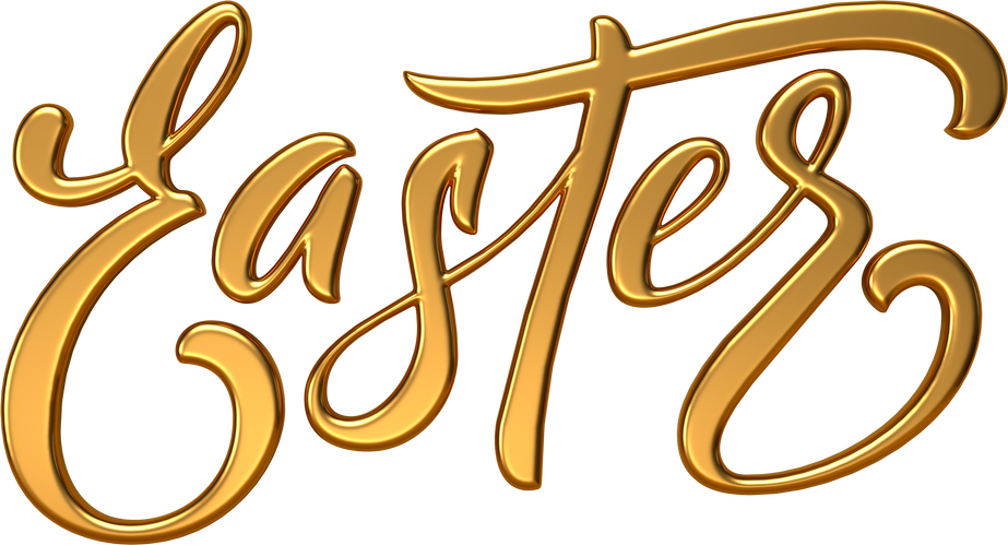 Happy Easter gold